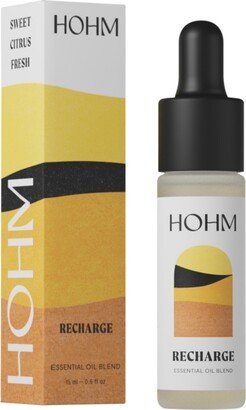 Hohm Recharge Essential Oil Blend , Pure Essential Oil for Your Home Diffuser - With Cedarwood, Balsam Fir, Lime, and Black Pepper - 15 mL