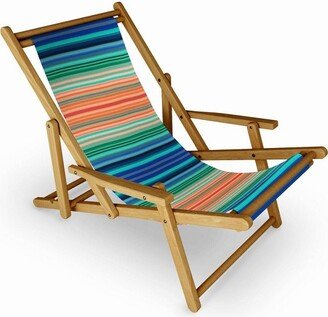 Sheila Wenzel-Ganny Bold Stripes Sling Chair - Blue/Orange