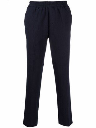 Textured Slim-Fit Trousers