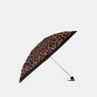Uv Protection Mini Umbrella In Leopard Print