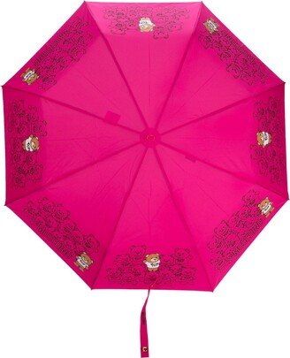 Teddy Bear-motif compact umbrella-AA