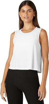 Featherweight New View Cropped Tank (Cloud White) Women's Clothing