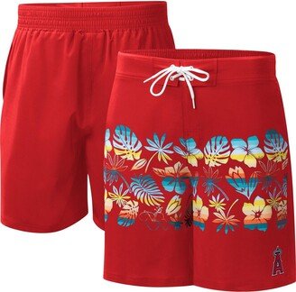 Men's G-iii Sports by Carl Banks Red Los Angeles Angels Breeze Volley Swim Shorts