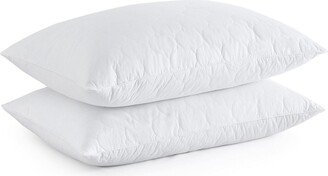 Teardrop Quilted Goose Down and Feather Bed Pillows, 2 Piece, King