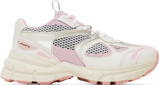 White & Pink Marathon Sneakers