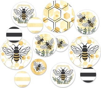 Big Dot of Happiness Little Bumblebee - Bee Baby Shower or Birthday Party Giant Circle Confetti - Party Decorations - Large Confetti 27 Count