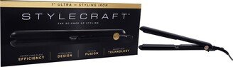 Ultra Styling Iron - SCUS1 Black by for Unisex - 1 Inch Flat Iron