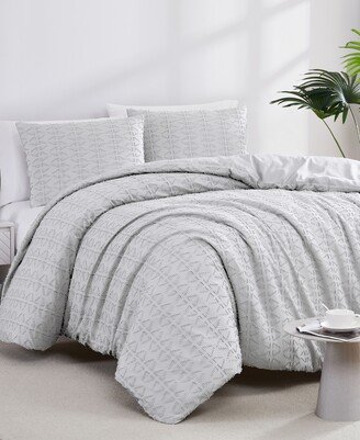 Dhara 2 Piece Textured Duvet Cover and Sham Set, Twin/Twin Xl