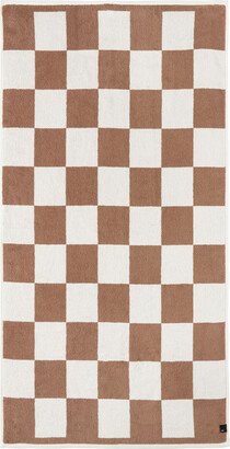 Brown Check Bath Towel