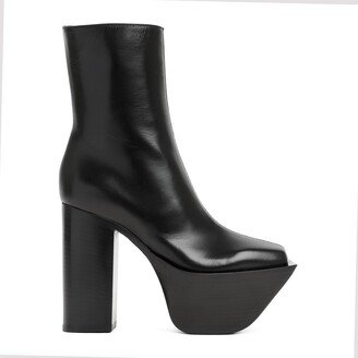 Square Toe Platform Ankle Boots