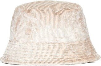 Logo-Tag Pull-On Corduroy Bucket Hat