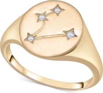 Diamond Pisces Constellation Ring (1/20 ct. t.w.) in 10k Gold, Created for Macy's