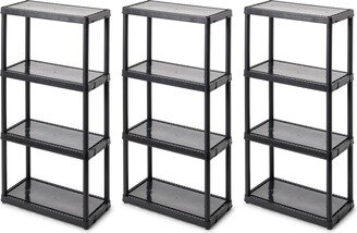 4 Shelf Fixed Height Solid Organizing Storage Unit,