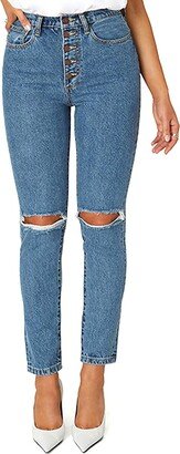 Danielle Womens Denim Distressed Skinny Jeans