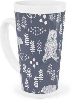 Mugs: Woodland Bear Tall Latte Mug, 17Oz, Gray