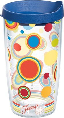 Made in USA Double Walled Fiesta Insulated Tumbler Cup Keeps Drinks Cold & Hot, 16oz, Poppy Dots