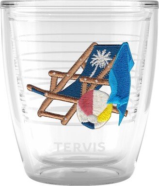 Tervis Barefoot Beach Collection Beach Towel Made in Usa Double Walled Insulated Tumbler Travel Cup Keeps Drinks Cold & Hot, 12oz, Beach Towel Baller