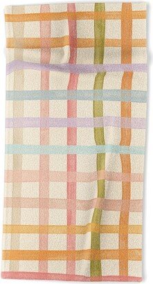 Gigi Rosado Pastel plaid I Beach Towel