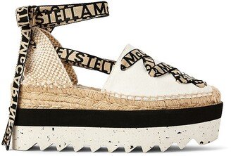 Gaia Logo Canvas Platform Espadrilles