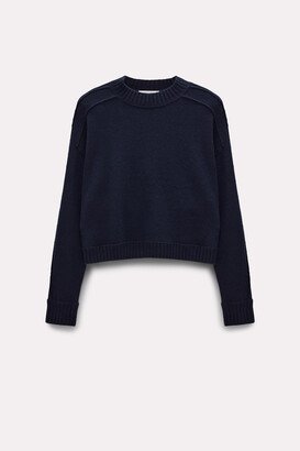 Raglan sleeve sweater in merino-cashmere