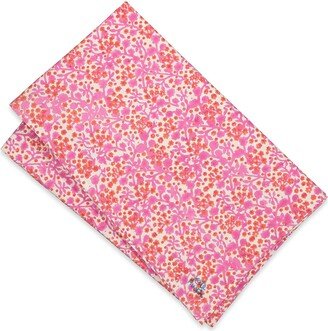 Kate Austin Designs Organic Cotton Table Cloth In Pink Floral Melody Block Print