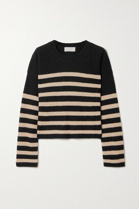 Mini Toujours Striped Cashmere Sweater - Black