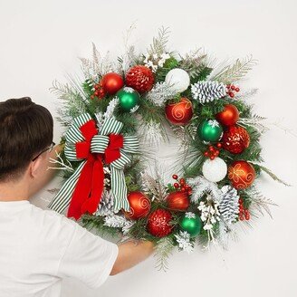 GAOMON 30 Inch Christmas Wreath with Lights