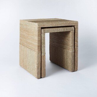Threshold designed w/Studio McGee Set of 2 Woven Nesting Tables - Threshold™ designed with Studio McGee