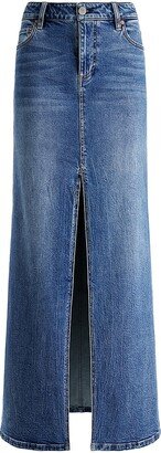 Rye Denim Split Maxi Skirt