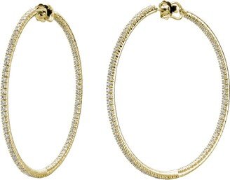 Rugiada 18K Diamond Hoop Earrings, 3.35tcw