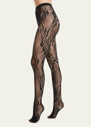 Signature Sheer Feather Lace Net Tights