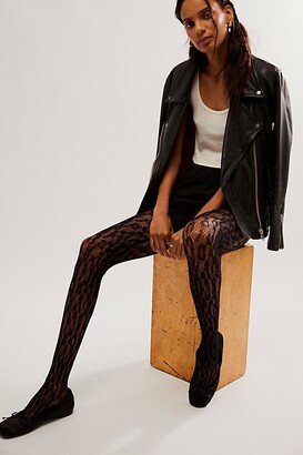 Leopard Fishnet Tights