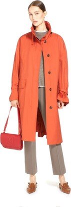 Water-repellent cotton twill trench coat-AB