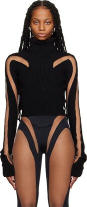 Black Cropped Turtleneck-AB