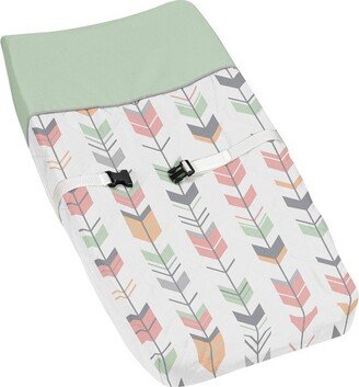 Changing Pad Cover - Mod Arrow - Coral/Mint