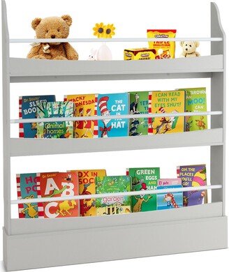 3-Tier Kids Bookshelf Toy Storage Bookcase Rack Wall w/