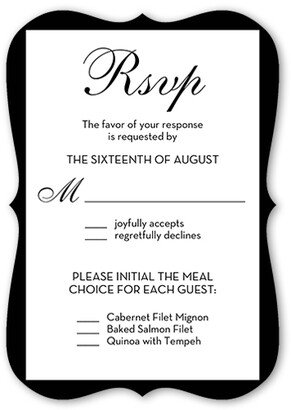 Rsvp Cards: Beginning Of Forever Wedding Response Card, White, Signature Smooth Cardstock, Bracket