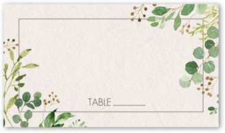 Wedding Place Cards: Botanical Union Wedding Place Card, Beige, Placecard, Matte, Signature Smooth Cardstock