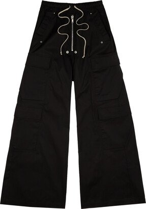 Wide-leg Stretch-cotton Cargo Trousers