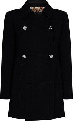 Double Breasted Button-Up Coat-AB