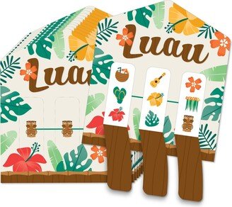 Big Dot Of Happiness Tropical Luau Hawaiian Beach Party Game Pickle Cards Pull Tabs 3-in-a-Row 12 Ct