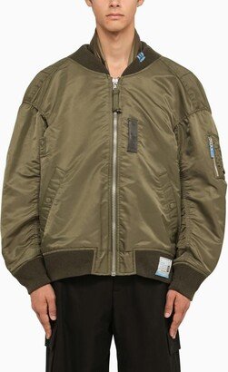 Oversize khaki bomber jacket