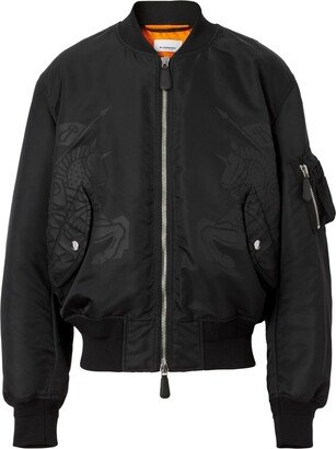 Equestrian Knight-print bomber jacket