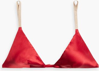 Stretch-silk triangle bra