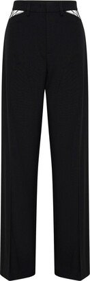 Cut-Out Wool Trousers