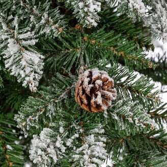 Sterling 5ft Flocked Frosted Alpine Tree with Pine Cones