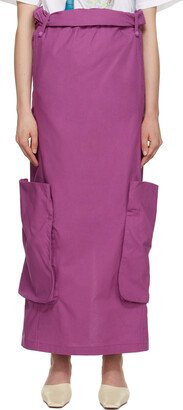 OPEN YY Purple Rolled Maxi Skirt