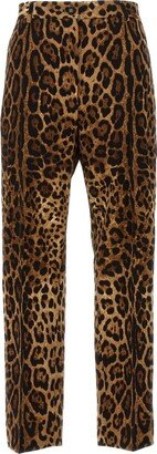 Leopard Printed Cigarette Leg Pants