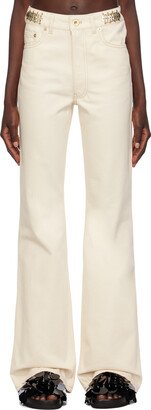 Rabanne Off-White Flared Jeans