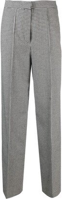 Houndstooth-Pattern Tailored Trousers-AA